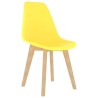 Chaises à manger lot de 4 jaune plastique 