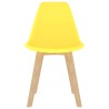 Chaises à manger lot de 4 jaune plastique 
