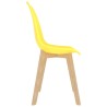 Chaises à manger lot de 4 jaune plastique 