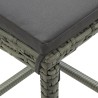 Tabourets de bar avec coussins lot de 3 gris résine tressée 