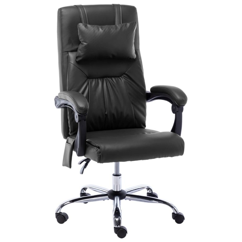 Chaise de bureau de massage Noir Similicuir 