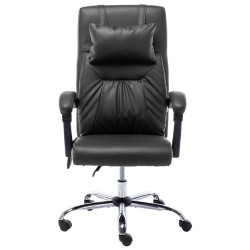 Chaise de bureau de massage Noir Similicuir 