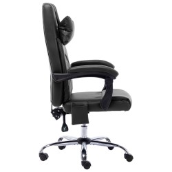 Chaise de bureau de massage Noir Similicuir 