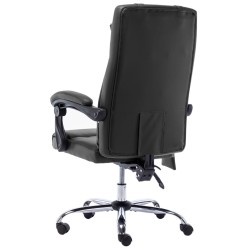 Chaise de bureau de massage Noir Similicuir 