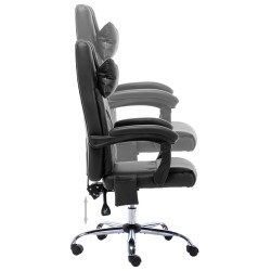 Chaise de bureau de massage Noir Similicuir 