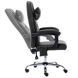 Chaise de bureau de massage Noir Similicuir 