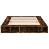 Cadre de lit sans matelas chêne fumé 150x200 cm 