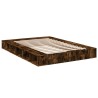 Cadre de lit sans matelas chêne fumé 150x200 cm 