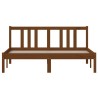 Cadre de lit sans matelas marron miel bois massif 140x190 cm 