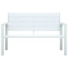 Banc de jardin 120 cm PEHD Blanc Aspect de bois 