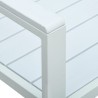 Banc de jardin 120 cm PEHD Blanc Aspect de bois 