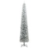 Sapin de Noël mince avec 300 LED boules et neige floquée 270 cm 