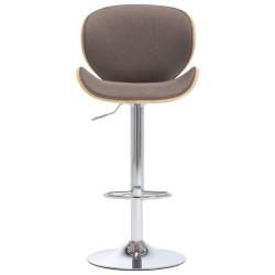 Tabouret de bar Taupe Tissu 