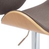 Tabouret de bar Taupe Tissu 