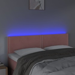 Tête de lit à LED Rose 144x5x78/88 cm Velours 