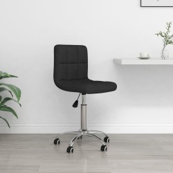 Chaise pivotante de bureau Noir Tissu 