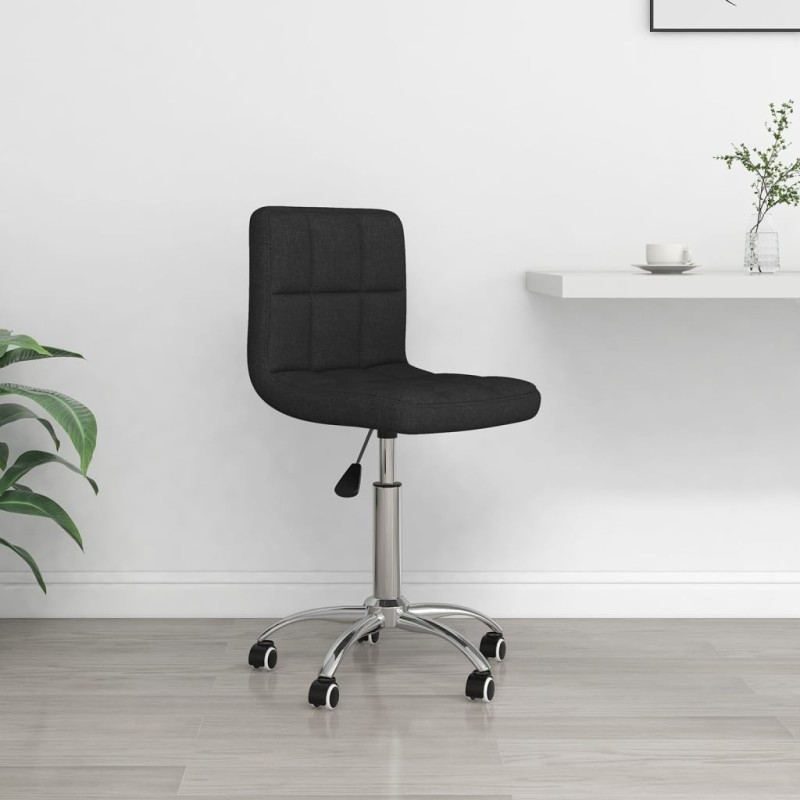 Chaise pivotante de bureau Noir Tissu Chaise pivotante de bureau Noir Tissu
