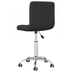 Chaise pivotante de bureau Noir Tissu 