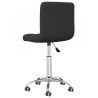 Chaise pivotante de bureau Noir Tissu 