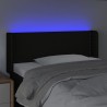 Tête de lit à LED Noir 103x16x78/88 cm Tissu 