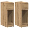Tables de chevet avec tiroir 2 pcs chêne artisanal 20x36x60 cm 