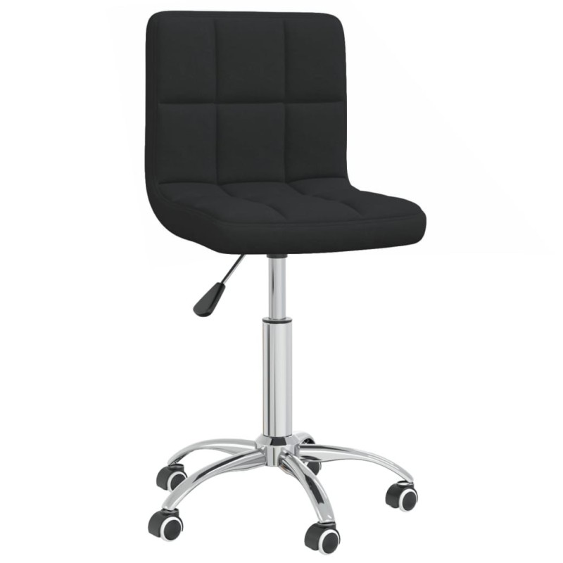 Chaise pivotante de salle à manger Noir Tissu Chaise pivotante de salle à manger Noir Tissu