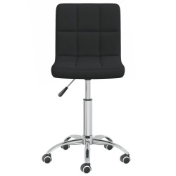 Chaise pivotante de salle à manger Noir Tissu 