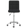 Chaise pivotante de salle à manger Noir Tissu 