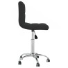 Chaise pivotante de salle à manger Noir Tissu 