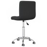 Chaise pivotante de salle à manger Noir Tissu 
