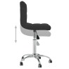 Chaise pivotante de salle à manger Noir Tissu 