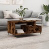 Table basse Chêne fumé 90x49x45 cm Bois d'ingénierie 