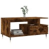 Table basse Chêne fumé 90x49x45 cm Bois d'ingénierie 