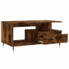 Table basse Chêne fumé 90x49x45 cm Bois d'ingénierie 