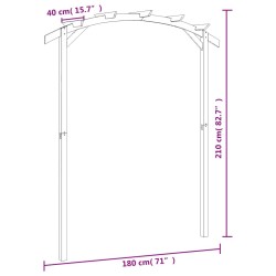 Pergola de jardin 180x210x40 cm Bois de pin imprégné 