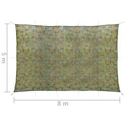 Filet de camouflage avec sac de rangement 5x8 m Vert 