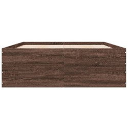Cadre de lit sans matelas chêne marron 140x190 cm 