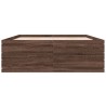 Cadre de lit sans matelas chêne marron 140x190 cm 