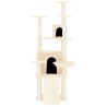 Arbre à chat avec griffoirs en sisal Crème 154 cm 