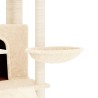 Arbre à chat avec griffoirs en sisal Crème 154 cm 