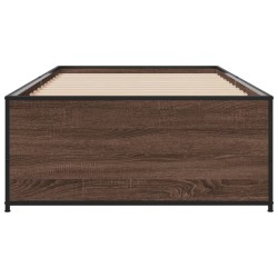 Cadre de lit sans matelas chêne marron 75x190 cm 