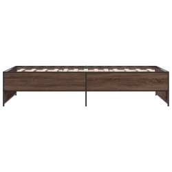 Cadre de lit sans matelas chêne marron 75x190 cm 