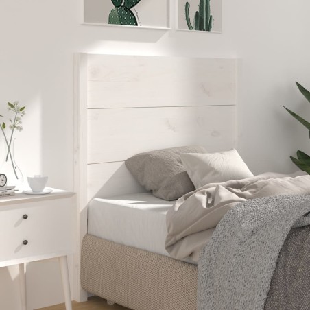 Tête de lit Blanc 81x4x100 cm Bois massif de pin 