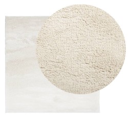 Tapis OVIEDO à poils courts beige 160x160 cm 
