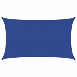 Voile d'ombrage 160 g/m² rectangulaire bleu 5x8 m PEHD 