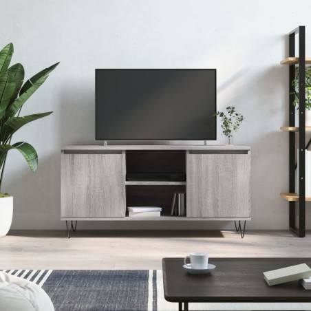 Meuble TV sonoma gris 104x35x50 cm bois d'ingénierie 