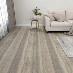 Dalles de plancher autoadhésives 55 pcs PVC 5,11 m² taupe 