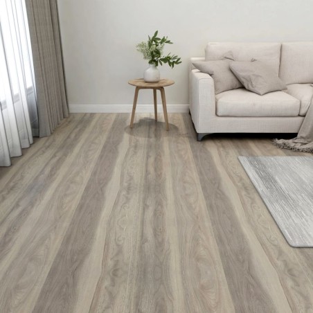 Dalles de plancher autoadhésives 55 pcs PVC 5,11 m² taupe 