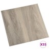 Dalles de plancher autoadhésives 55 pcs PVC 5,11 m² taupe 