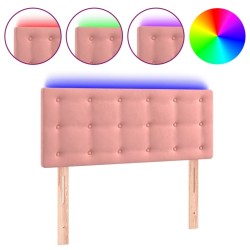 Tête de lit à LED Rose 90x5x78/88 cm Velours 